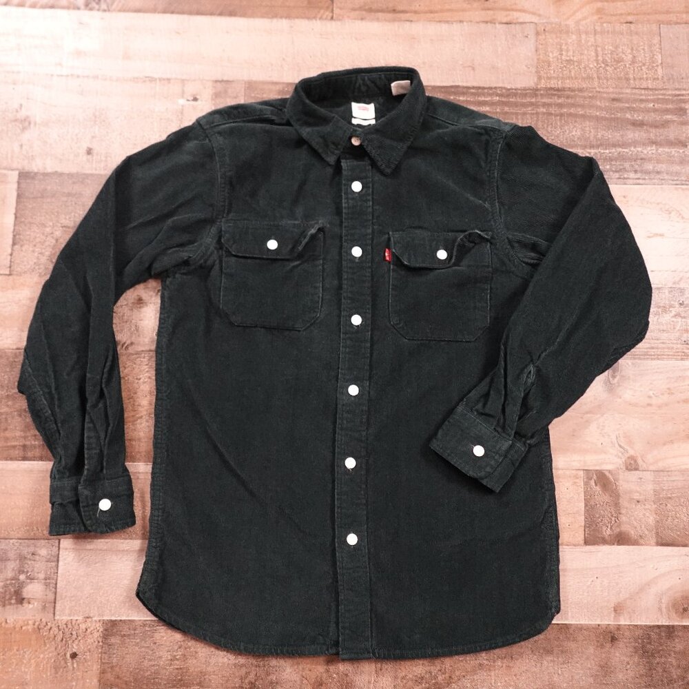 Levi's Relaxed Corduroy Shirt – Dark Green – Men's Small